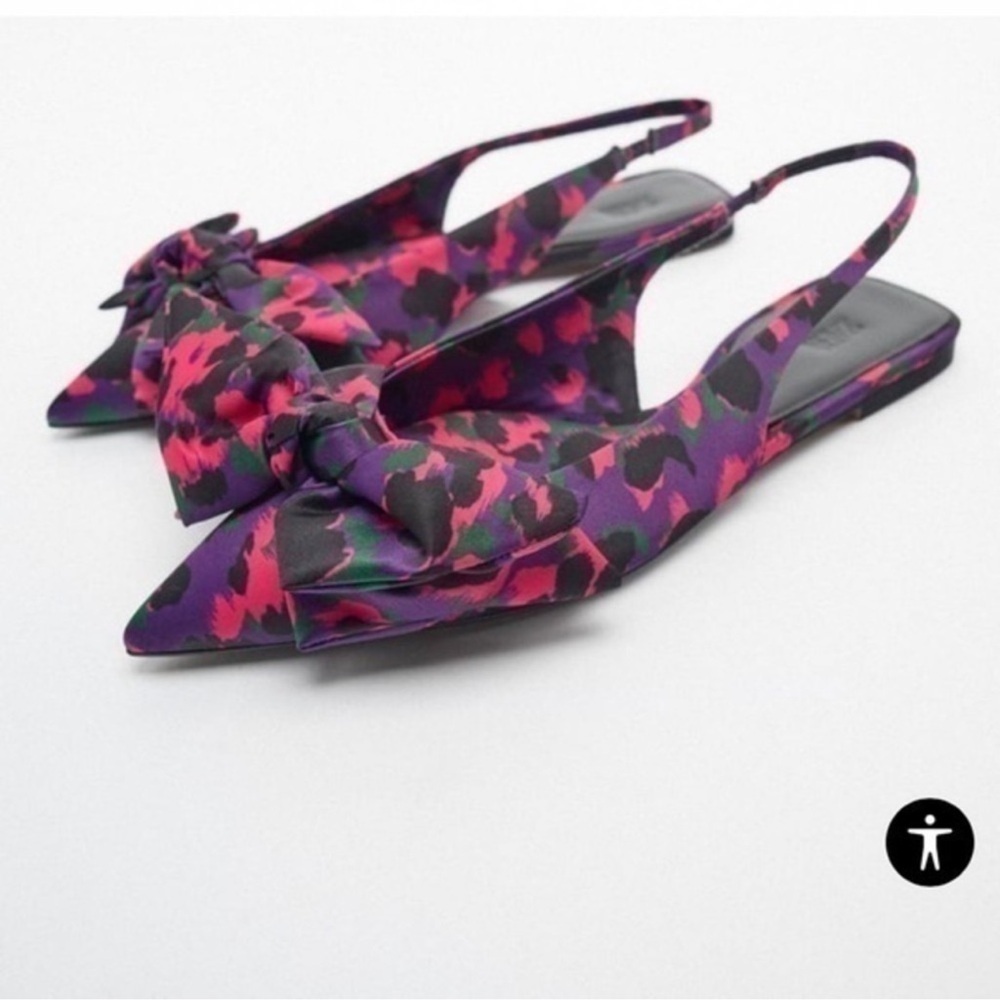 Zara Multicolor Bow Tie sandals